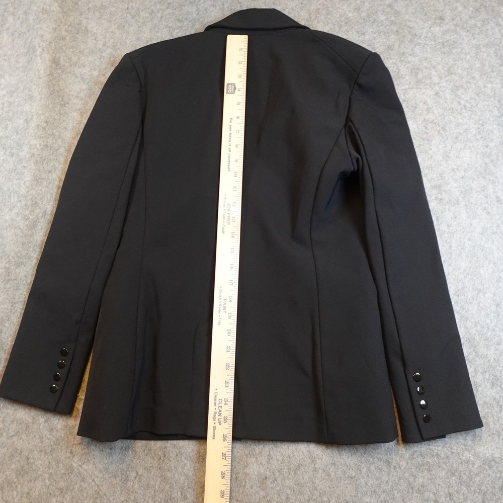 Veronica Beard Blazer Womens 8 Black Iconic Scuba Dickey Jacket One Button - Picture 8 of 12